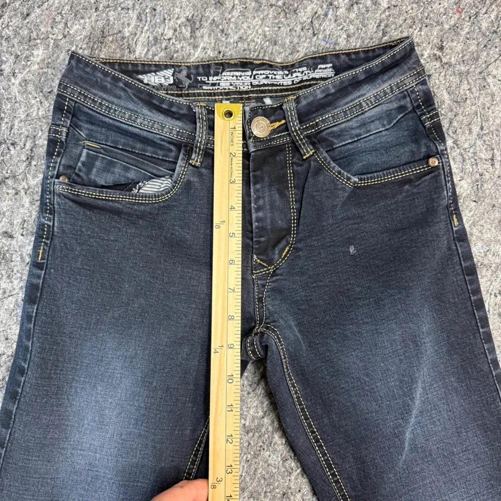 HB Jeans International Gorgeous Dark Slim Fit Faded Black Denim Jeans 28x32‎